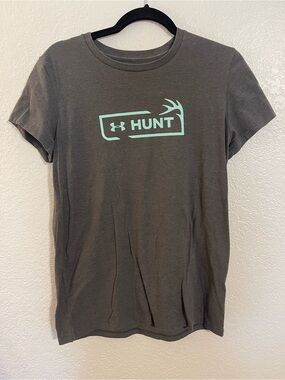 Under Armour Gray Tee with Mint Graphic